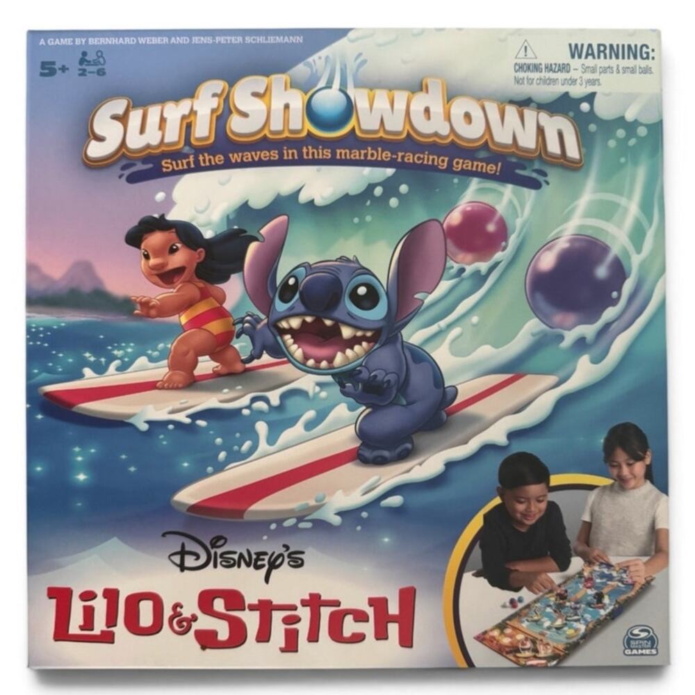 Disney Lilo And Stitch Surf Showdown Marble Racing Board Game Spin Master